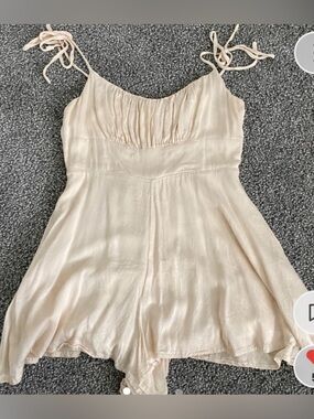Urban Outfitters Fairycore Tie Cream Romper